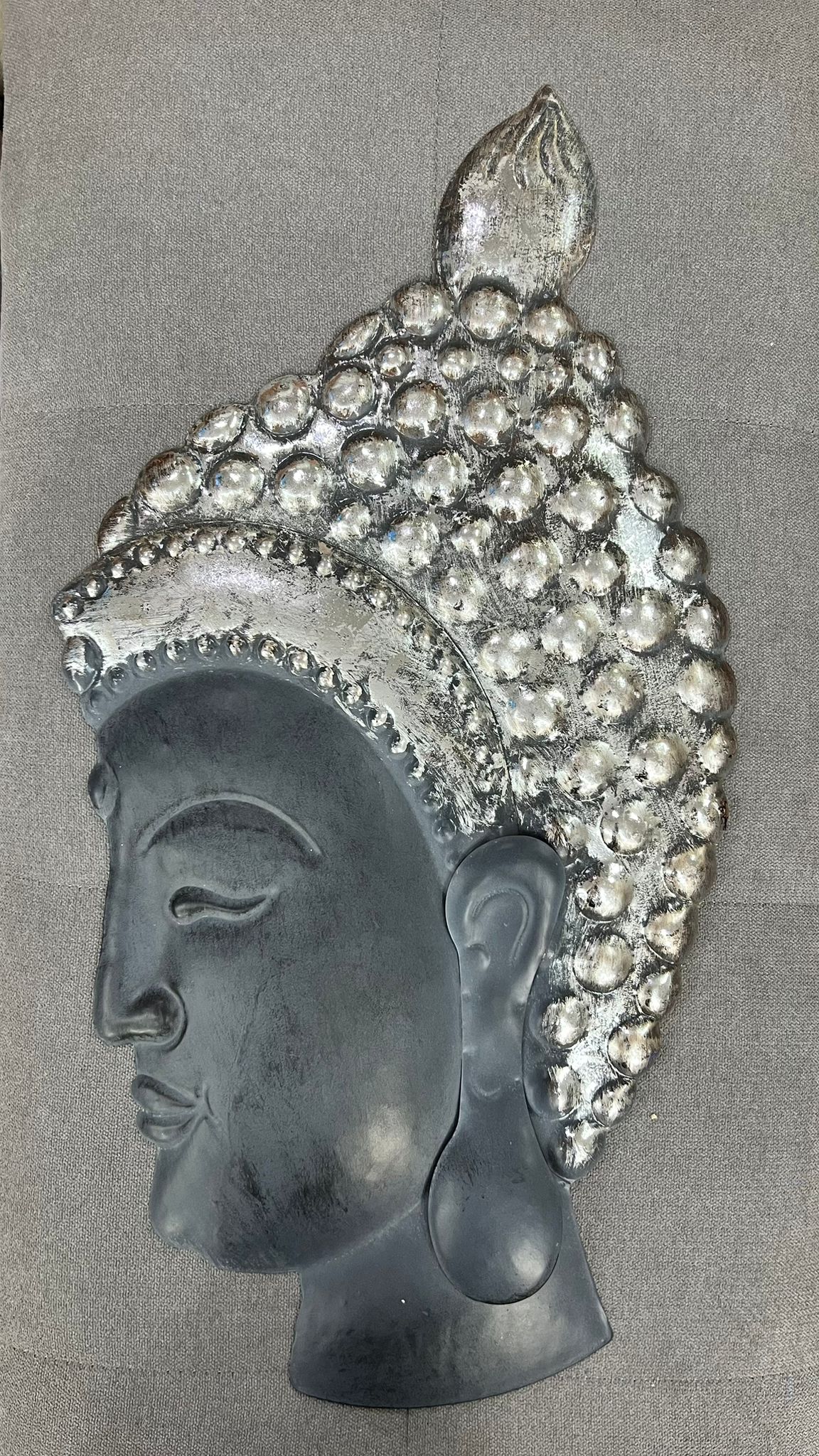 624-001 Figura Buda decorativa plata 